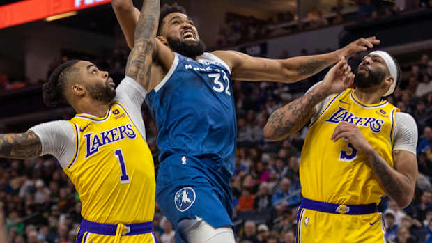 anthony davis karl anthony towns d'angelo russell timberwolves